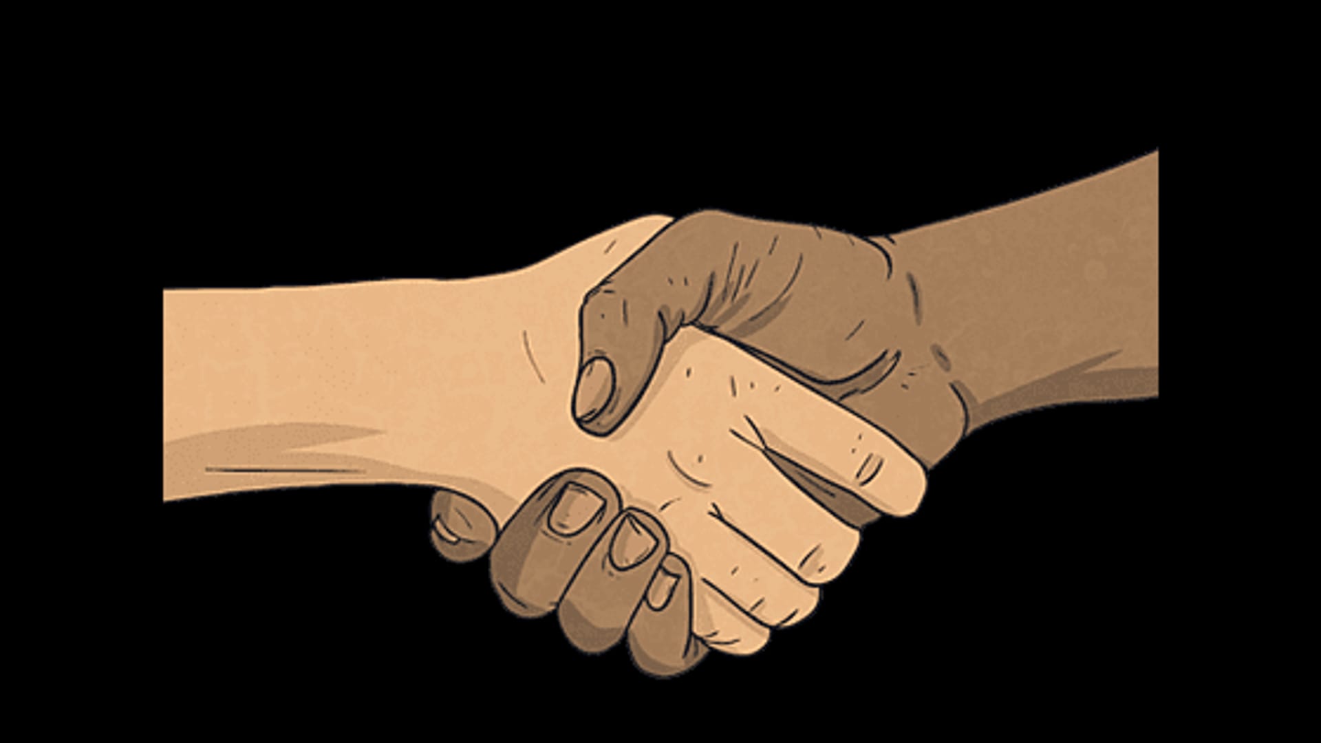 Teams showing sportsmanship