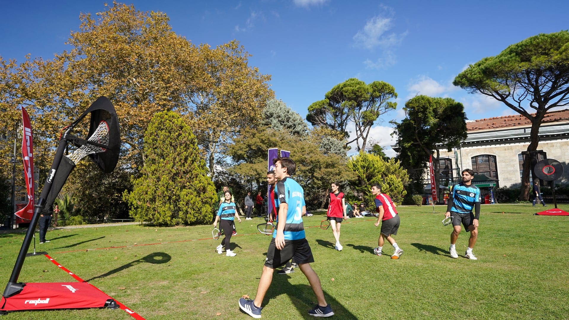 Team huddle and substitutions